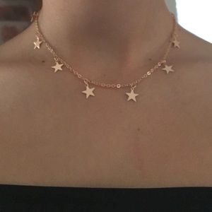 Star Choker Necklace Gold